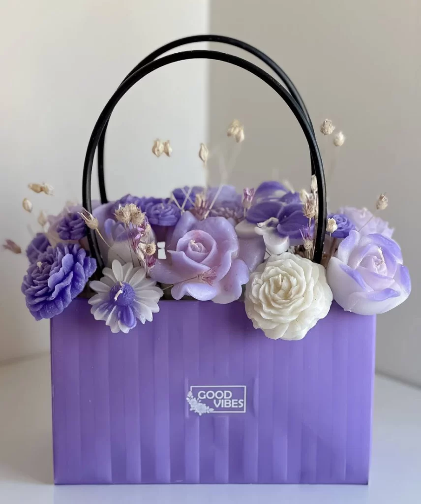 باکس گل شمعی یاس