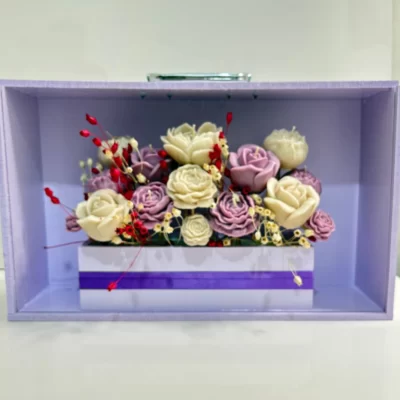 باکس گل شمعی رز