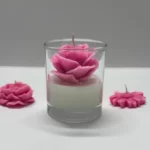 شمع لیوانی مدل گل رز