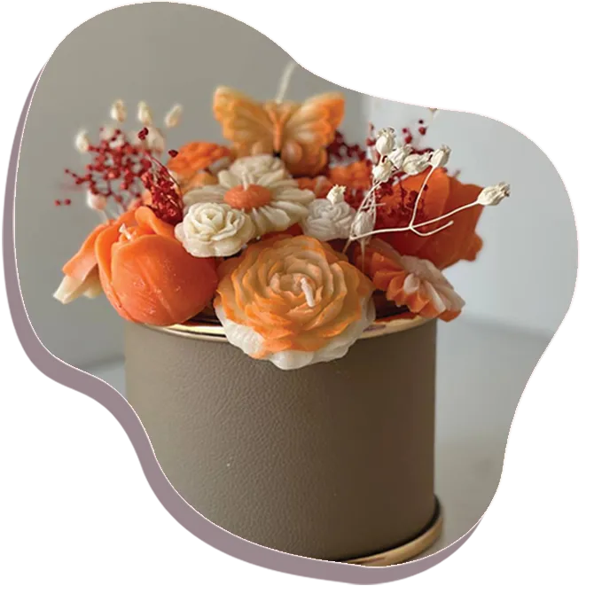 باکس گل شمعی مدل دار