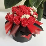 باکس گل شمعی رز ژورنالی