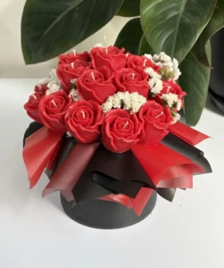 باکس گل شمعی رز ژورنالی